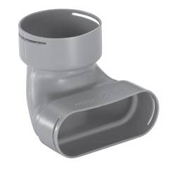 90°-os ívben forduló idom ComfoTube 90 és Flat 51 között