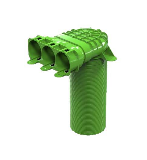 DucoFlex Szelepfogadó elem derékszögű, hosszú 3x63 - D125 (00004560)