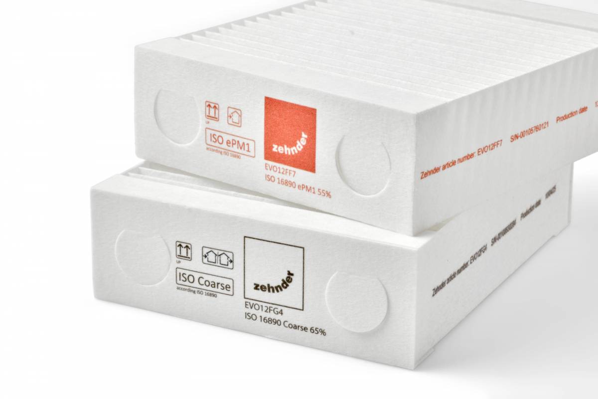Zehnder EVO-1/2 szűrőkészlet, ISO ePM1 (F7) / Durva Coarse (G4), 1-1 db (pollenszűrő) - 471 100 064